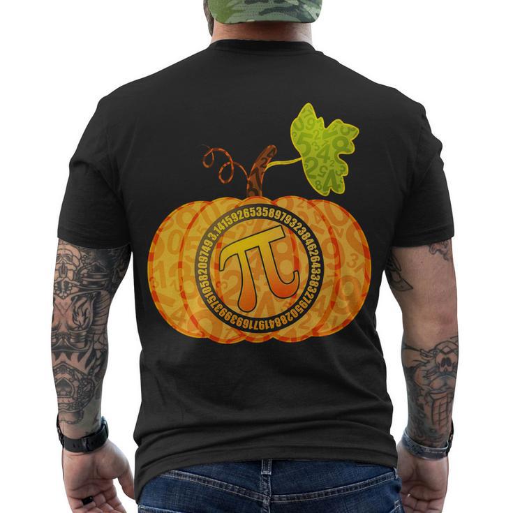 Fall Pumpkin Pi 314 Autumn Men's Crewneck Short Sleeve Back Print T-shirt