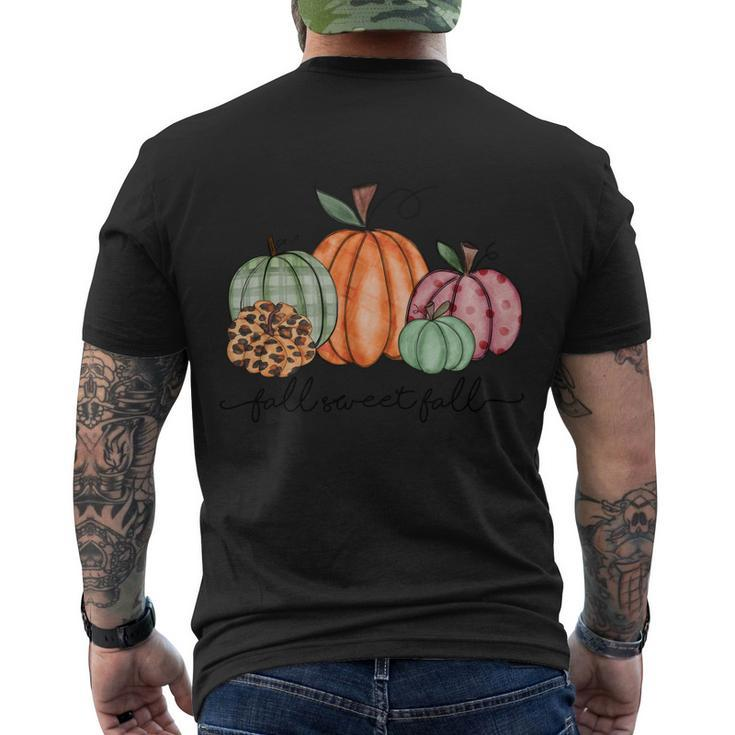 Fall Sweet Fall Thanksgiving Quote V2 Men's Crewneck Short Sleeve Back Print T-shirt