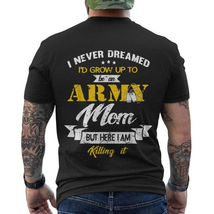 Family Gift 365 Army Mom Tee Gift Military Mother Gift Tshirt Men's Crewneck Short Sleeve Back Print T-shirt