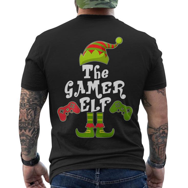 Family Matching Christmas The Gamer Elf Tshirt Men's Crewneck Short Sleeve Back Print T-shirt