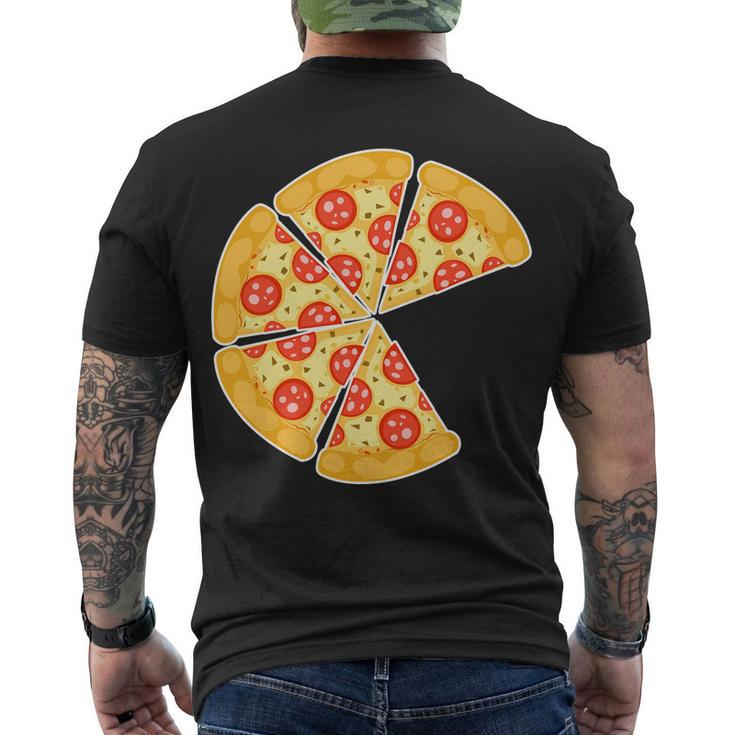 Family Matching Pizza With Missing Slice Parents Tshirt Men's Crewneck Short Sleeve Back Print T-shirt