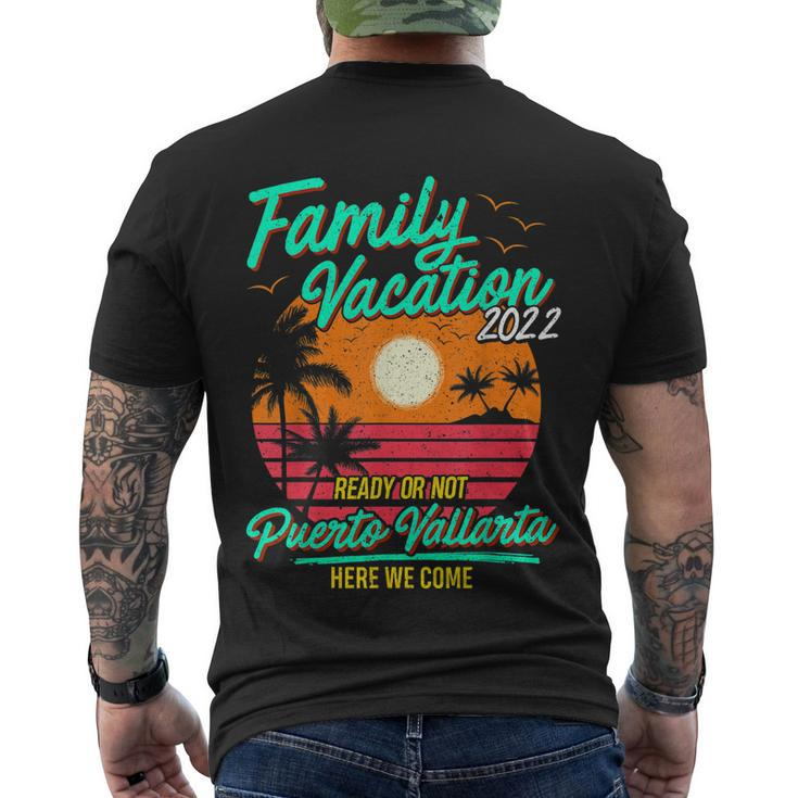 Family Vacation 2022 Puerto Vallarta Matching Group Couples Men's Crewneck Short Sleeve Back Print T-shirt