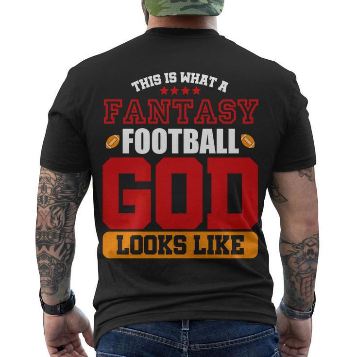 Fantasy Football God Tshirt Men's Crewneck Short Sleeve Back Print T-shirt