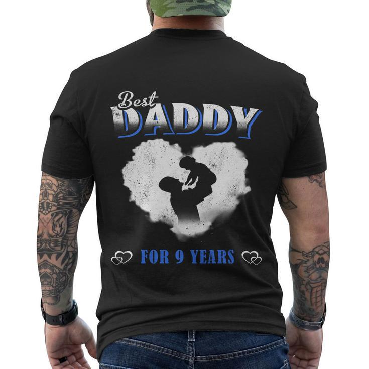 Father Baby Best Dad Daddy For 9 Years Happy Fathers Day Men's T-shirt Back Print