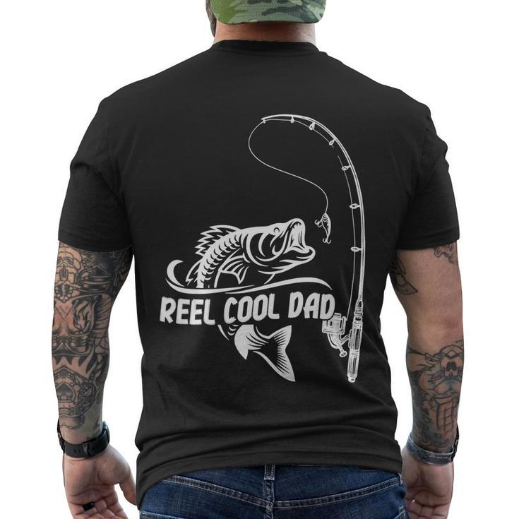 Fathers Day Fathers Dad Daddy Fishing Reel Cool Dad Men's T-shirt Back Print