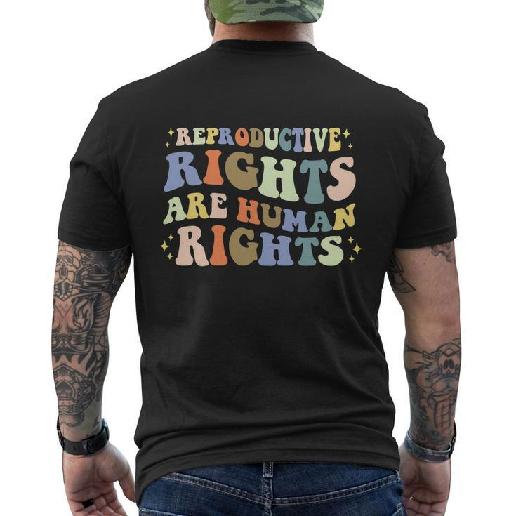 Feminist Aestic Reproductive Rights Are Human Rights Men's Crewneck Short Sleeve Back Print T-shirt
