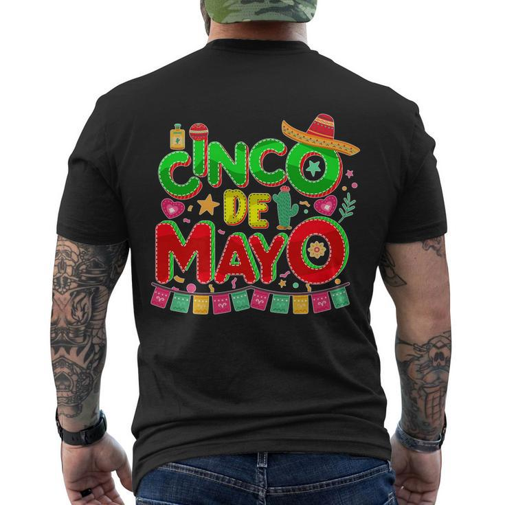 Festive Cinco De Mayo Men's Crewneck Short Sleeve Back Print T-shirt