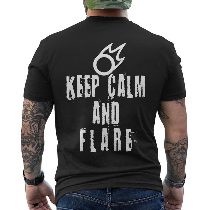 Ff14 Black Mage Keep Calm And Flare Men's Crewneck Short Sleeve Back Print T-shirt