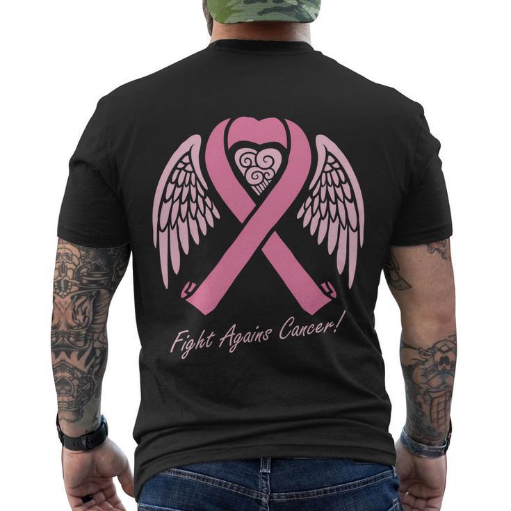 Fight Against Breast Cancer V2 Men's Crewneck Short Sleeve Back Print T-shirt