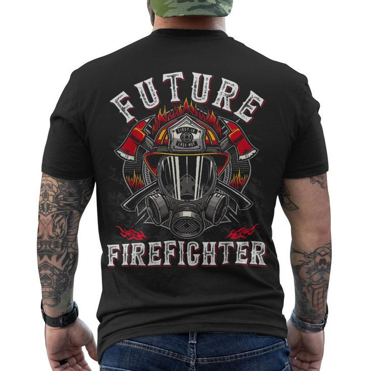 Firefighter Future Firefighter Thin Red Line Firefighting Men's T-shirt Back Print