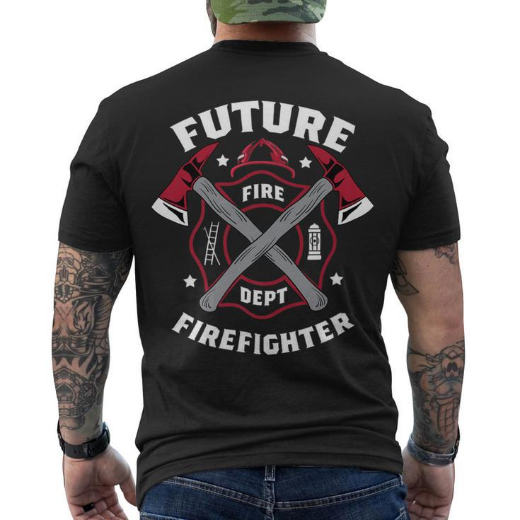 Firefighter Future Firefighter Volunteer Firefighter Men's T-shirt Back Print