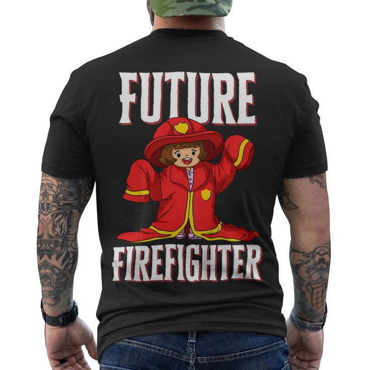 Firefighter Future Firefighter For Young Girls Men's T-shirt Back Print