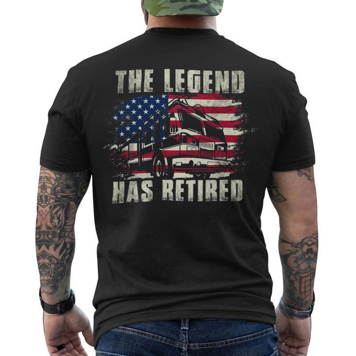 Firefighter The Legend Has Retired Fireman Firefighter _ Men's T-shirt Back Print