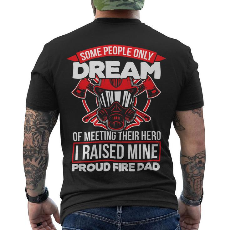Firefighter Proud Fire Dad Firefighter Dad Of A Fireman Father _ V2 Men's T-shirt Back Print