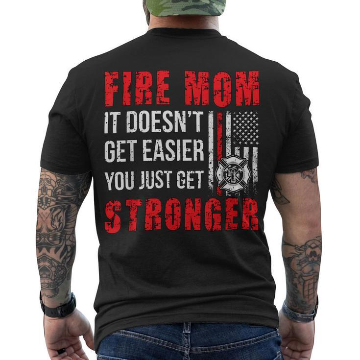 Firefighter Proud Firefighter Mom Fire Mom Of A Fireman Mother Men's T-shirt Back Print