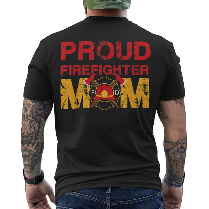 Firefighter Proud Firefighter Mom Fireman Hero Men's T-shirt Back Print