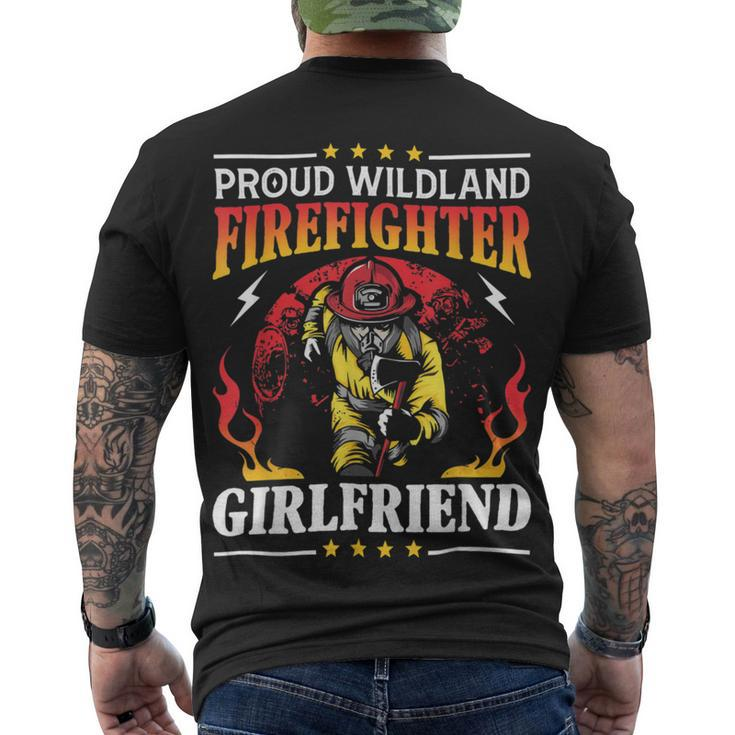 Firefighter Proud Wildland Firefighter Girlfriend Men's T-shirt Back Print