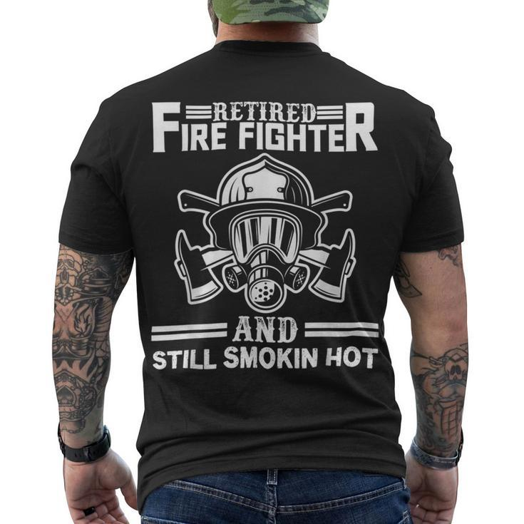 Firefighter Retired Firefighter Fireman Retirement Party Men's T-shirt Back Print