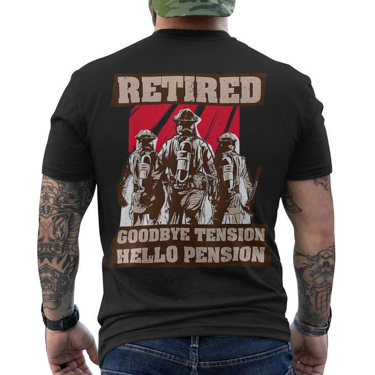 Firefighter Retired Fireman Retirement Plan Firefighter Men's T-shirt Back Print