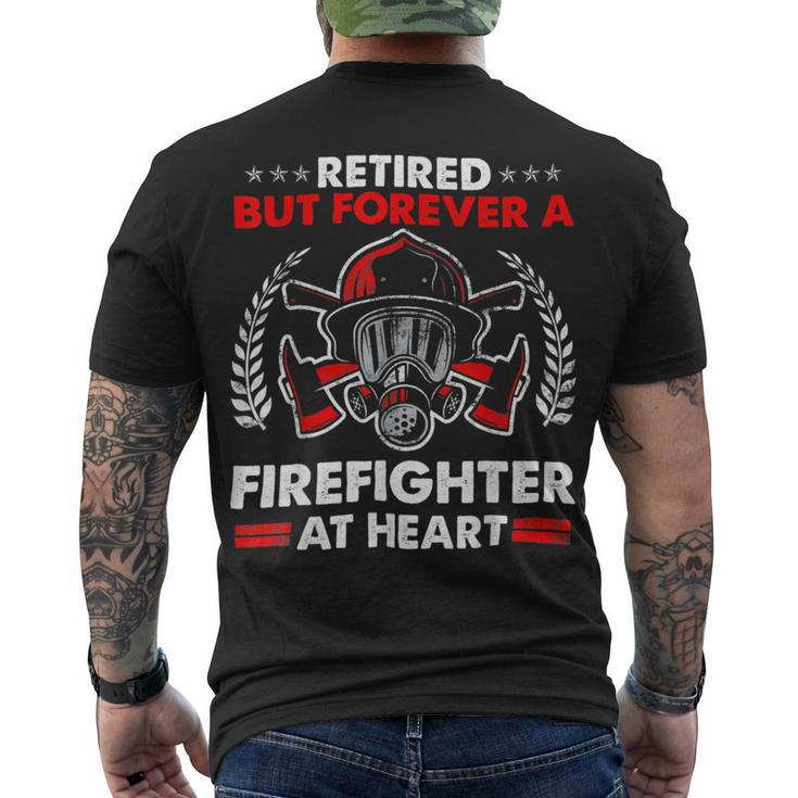 Firefighter Retired But Forever Firefighter At Heart Retirement Men's T-shirt Back Print