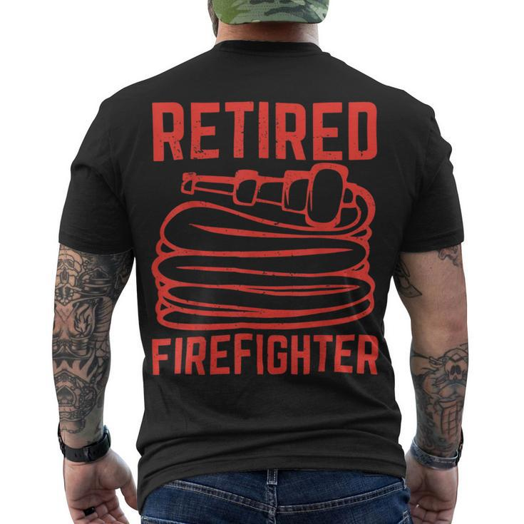 Firefighter Retired Firefighter Pension Retiring Men's T-shirt Back Print