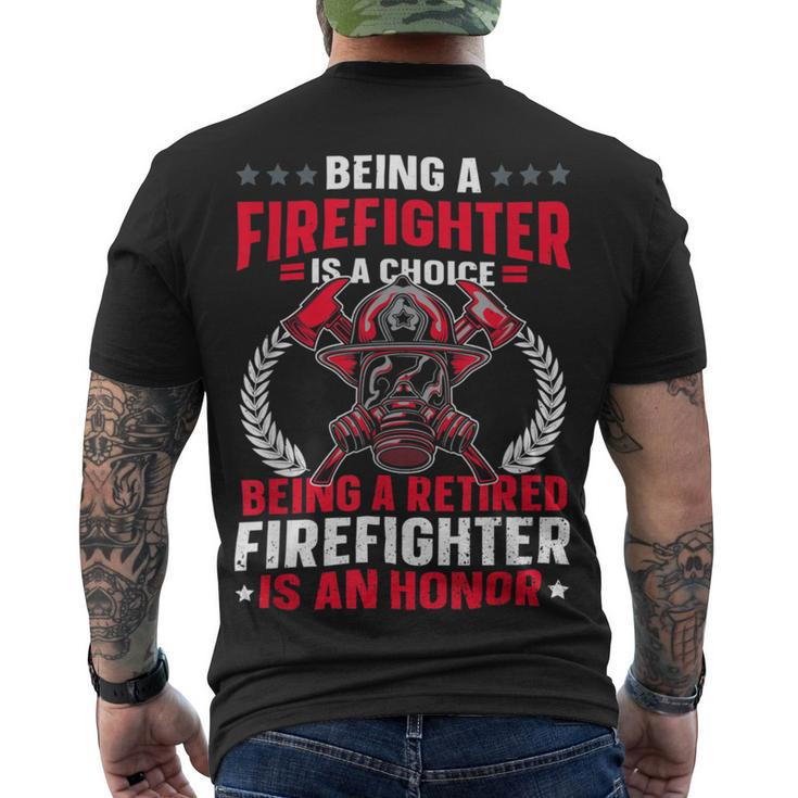 Firefighter Retirement Fireman & Fire Firefighter Retired Men's T-shirt Back Print