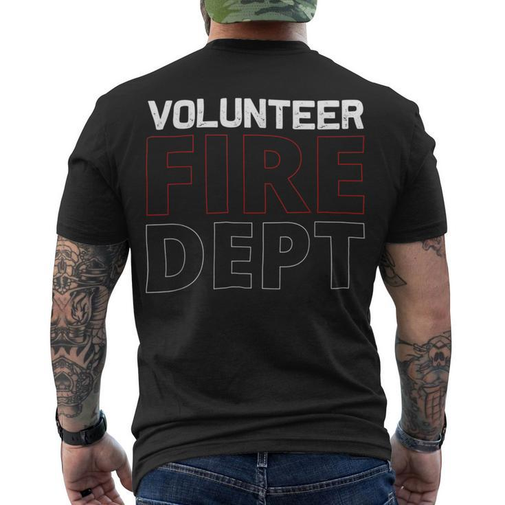 Firefighter Volunteer Firefighter Fire Rescue Department Fireman Men's T-shirt Back Print