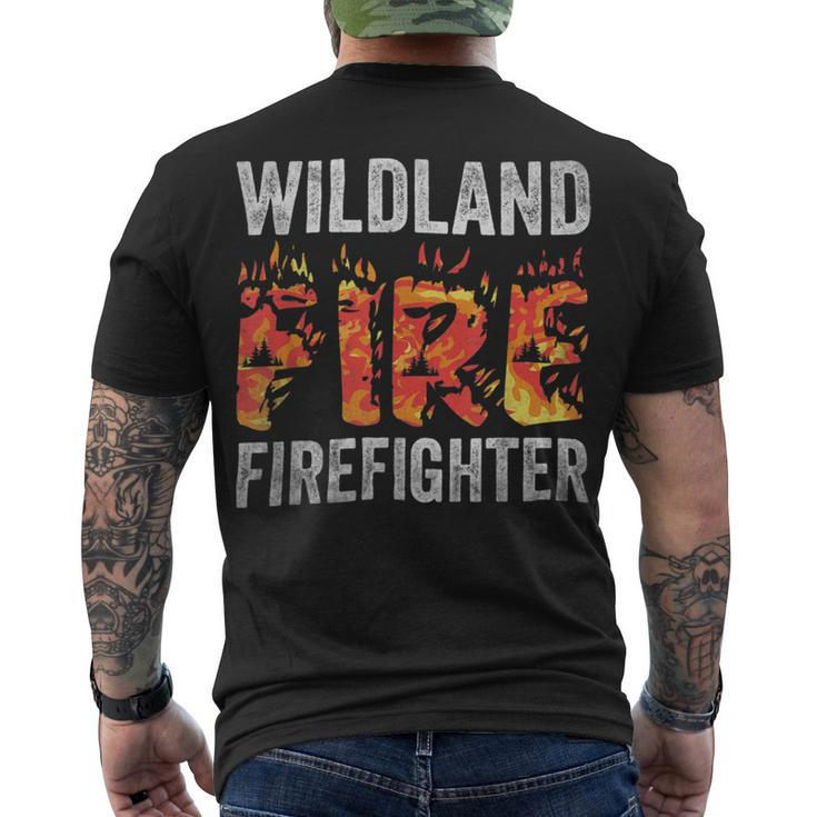 Firefighter Wildland Fire Rescue Department Firefighters Firemen V2 Men's T-shirt Back Print