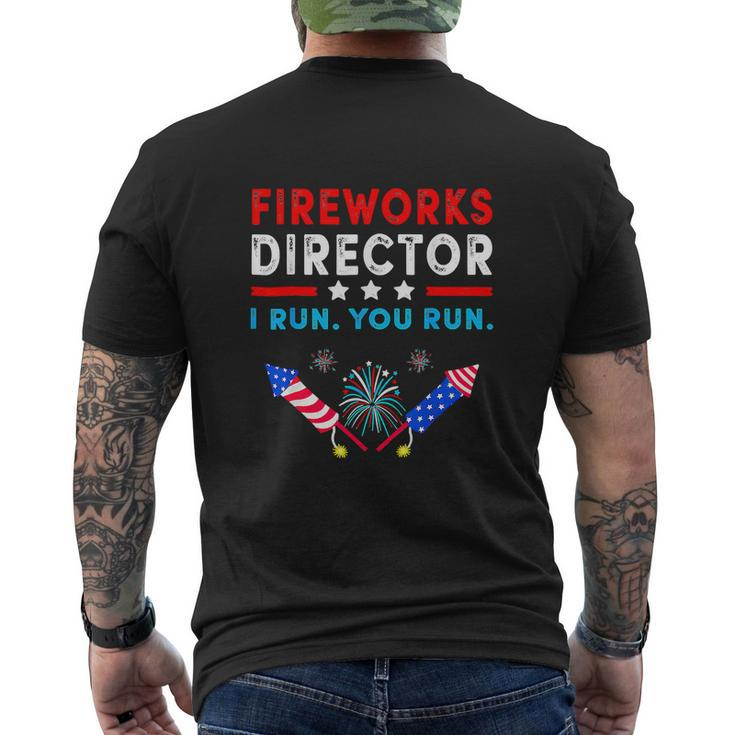 Firework Director Technician I Run You Run Men's Crewneck Short Sleeve Back Print T-shirt