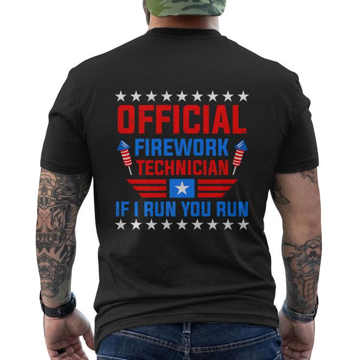 Firework Technician 4Th Of July Funny Men's Crewneck Short Sleeve Back Print T-shirt