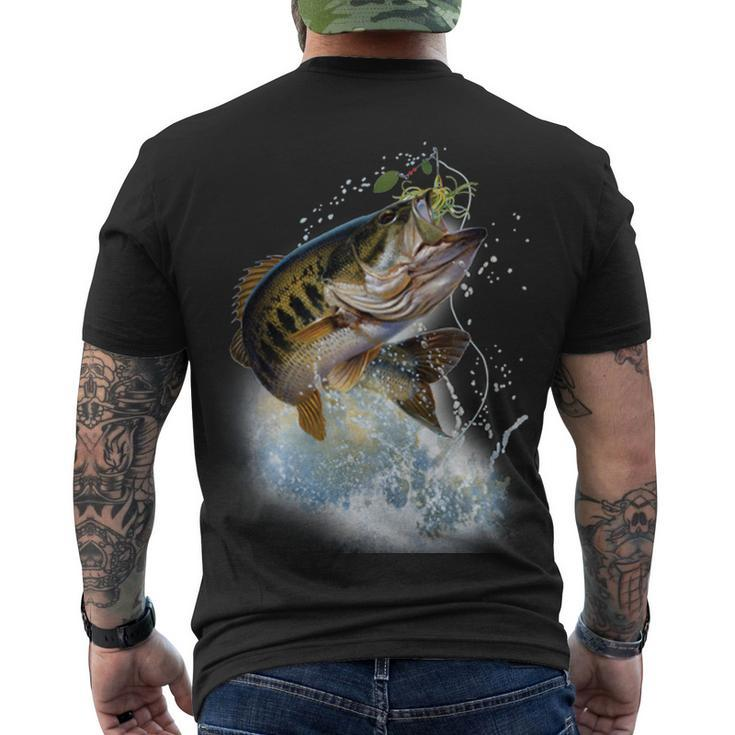 Fish And Hook Tshirt Men's Crewneck Short Sleeve Back Print T-shirt
