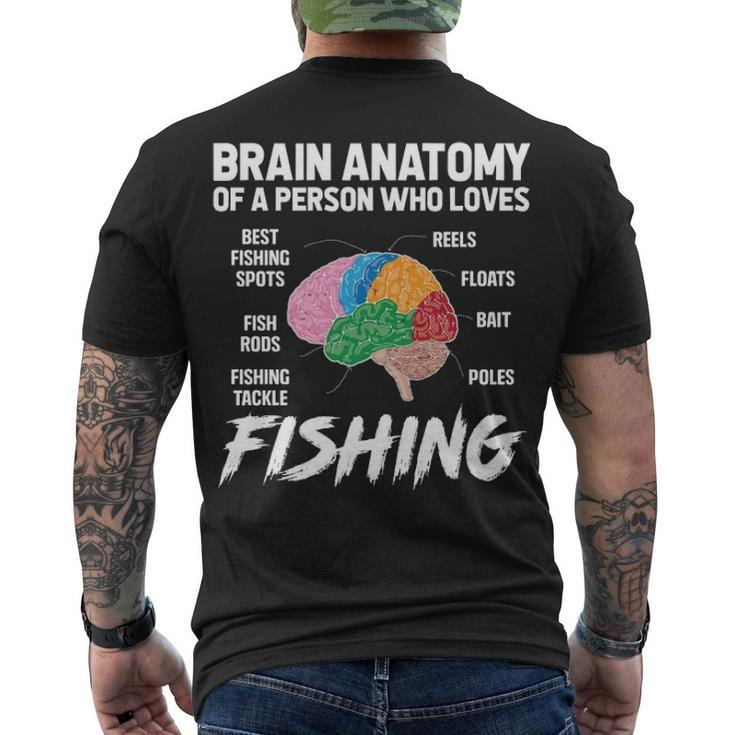 Fishing Brain Men's Crewneck Short Sleeve Back Print T-shirt
