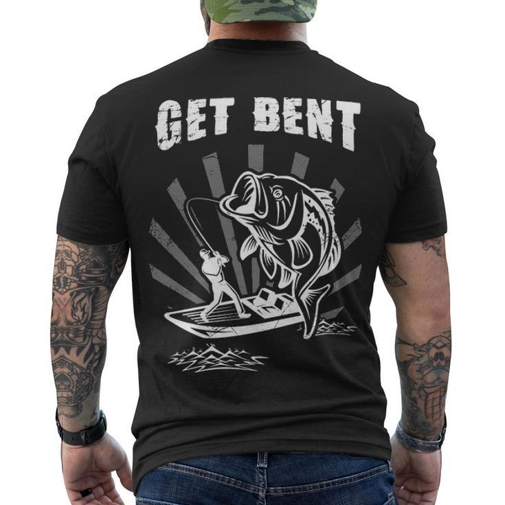 Fishing - Get Bent Men's Crewneck Short Sleeve Back Print T-shirt