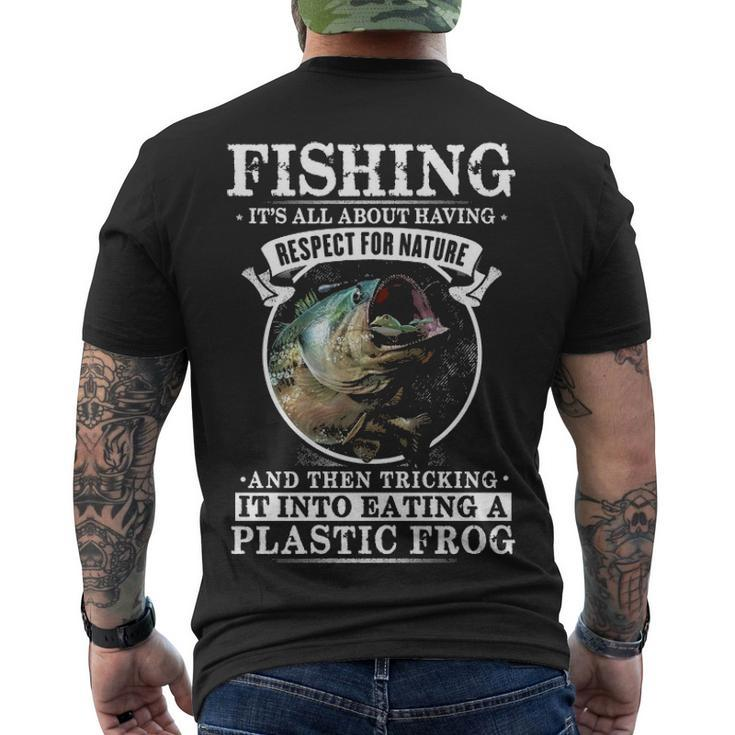 Fishing - Its All About Respect Men's Crewneck Short Sleeve Back Print T-shirt