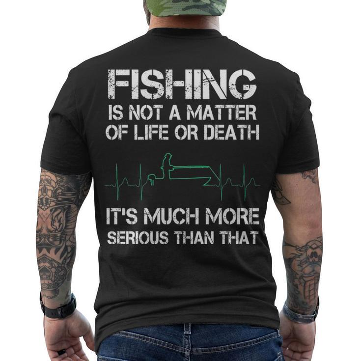 Fishing - Life Or Death Men's Crewneck Short Sleeve Back Print T-shirt
