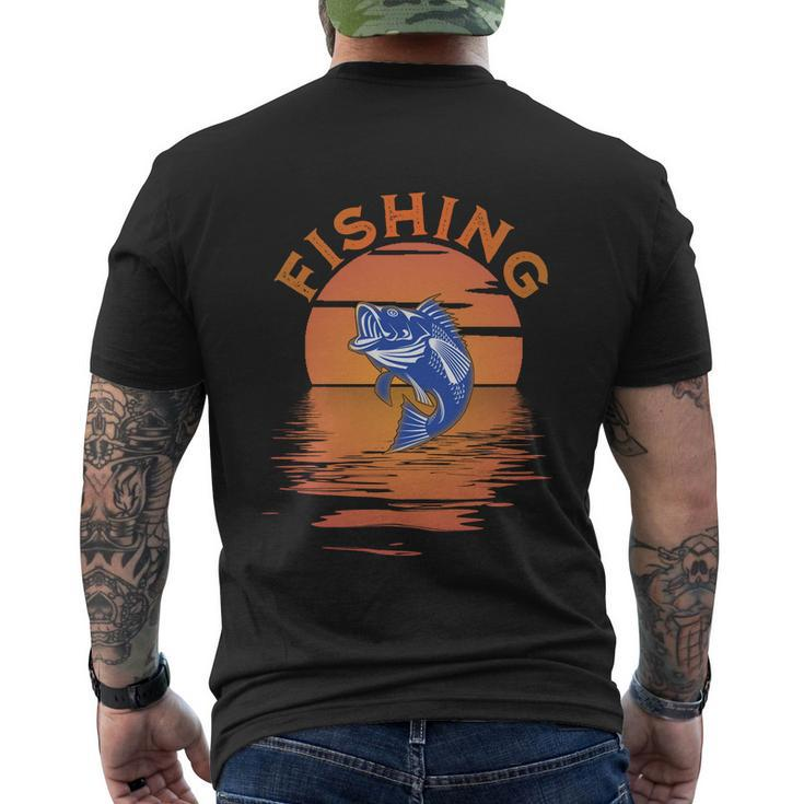 Fishing Not Catching Funny Fishing Gifts For Fishing Lovers Men's Crewneck Short Sleeve Back Print T-shirt