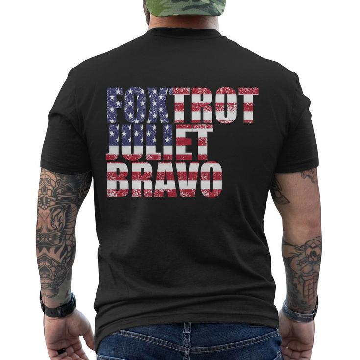 Fjb Foxtrot Juliet Bravo Usa Anti Biden Tshirt Men's Crewneck Short Sleeve Back Print T-shirt