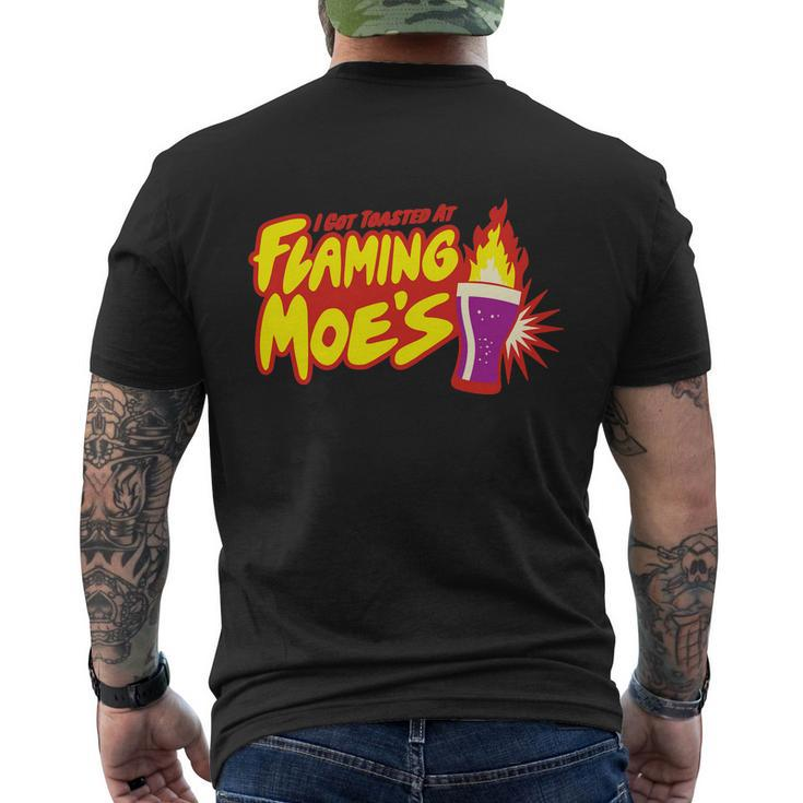 Flaming Moe&S Men's Crewneck Short Sleeve Back Print T-shirt