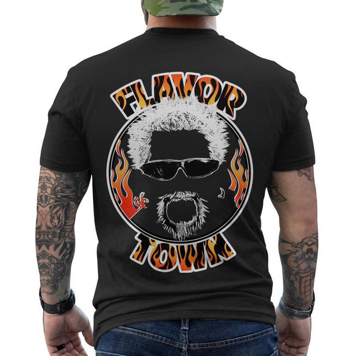 Flavor Town Cooking Guy Men's Crewneck Short Sleeve Back Print T-shirt