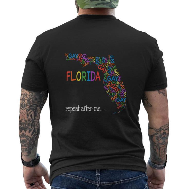 Florida Dont Say Gay Tshirt Men's Crewneck Short Sleeve Back Print T-shirt