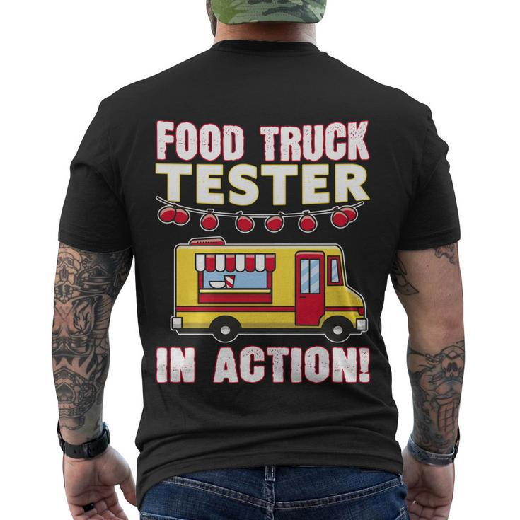 Food Truck Tester In Action Gift Street Food Truck Gift Foodtruck Meaningful Gif Men's Crewneck Short Sleeve Back Print T-shirt
