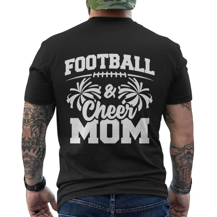 Football Cheer Mom Gift High School Cheerleader Gift Cheerleading Gift Men's Crewneck Short Sleeve Back Print T-shirt