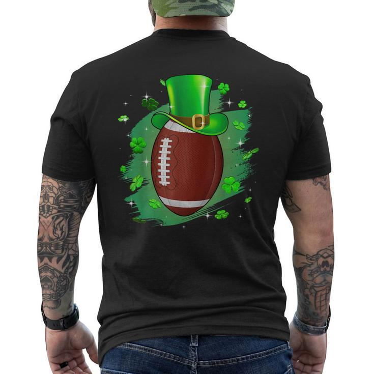 Football St Patricks Day Leprechaun Shamrock Irish Boys Men's T-shirt Back Print