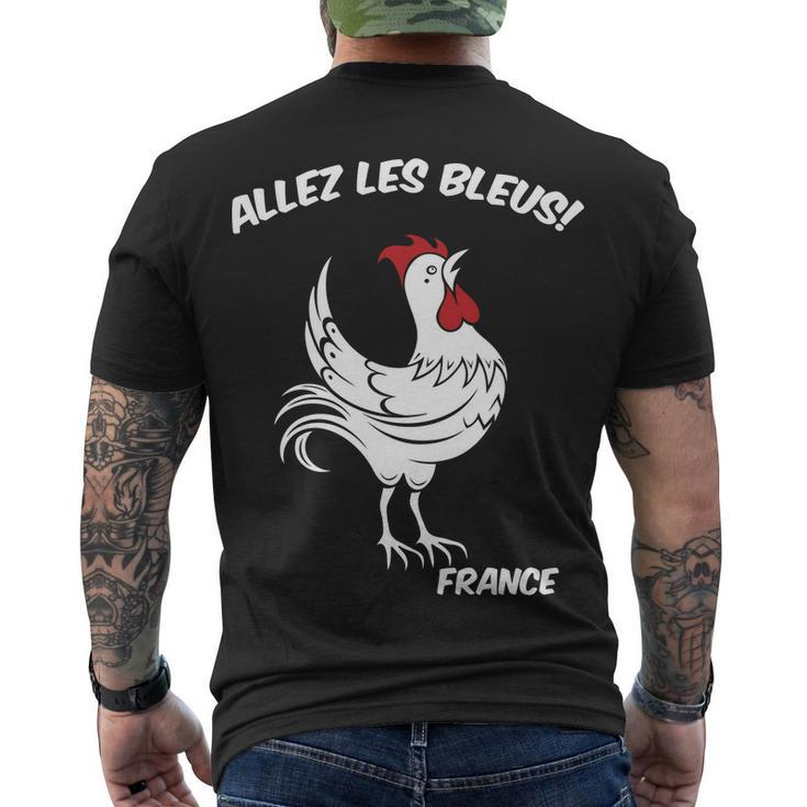 France Soccer World Allez Les Bleus Men's Crewneck Short Sleeve Back Print T-shirt