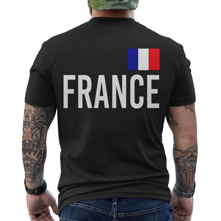 France Team Flag Logo Men's Crewneck Short Sleeve Back Print T-shirt