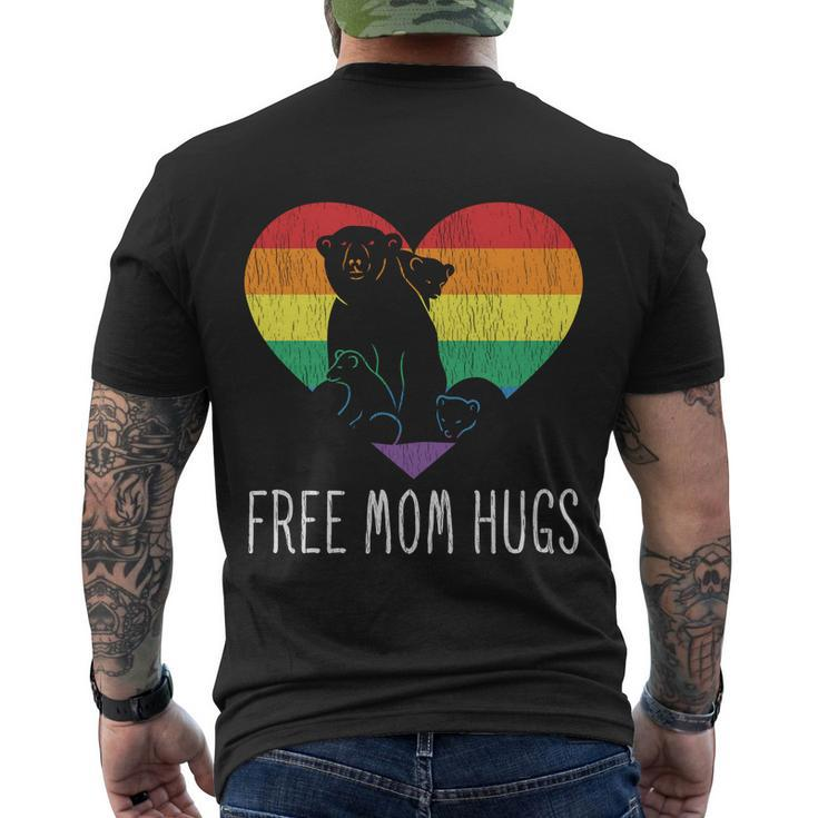 Free Mom Hugs Mama Bear Proud Mother Parent Pride Lgbt Mom Men's T-shirt Back Print