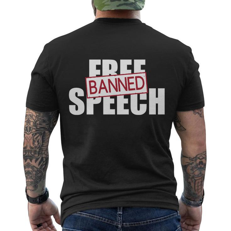 Free Speech Banned Men's Crewneck Short Sleeve Back Print T-shirt