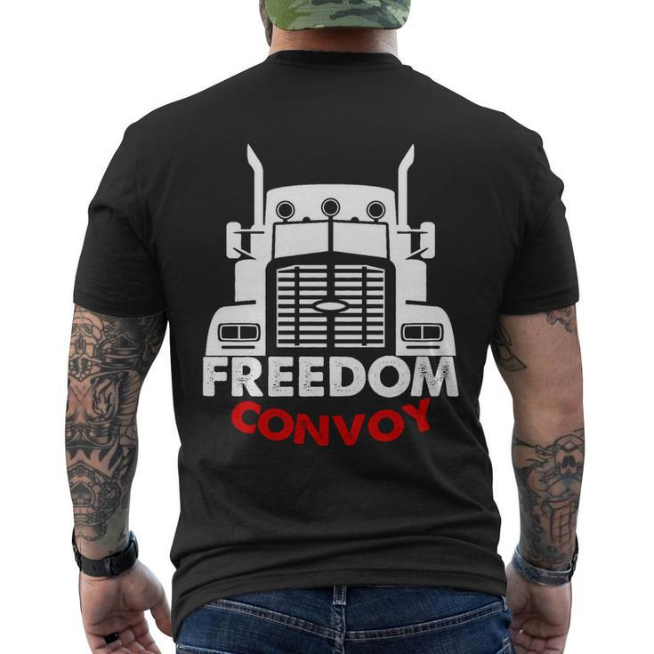 Freedom Convoy Support Truckers Tshirt Men's Crewneck Short Sleeve Back Print T-shirt