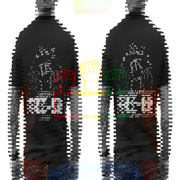 Freeish Since 1865 With Pan African Flag For Juneteenth Men's T-shirt Back Print