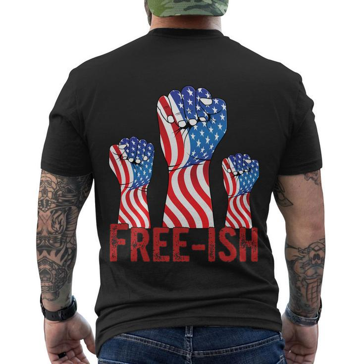 Freeish Fourth Of July American Independence Day Graphic Plus Size Shirt For Men Men's Crewneck Short Sleeve Back Print T-shirt